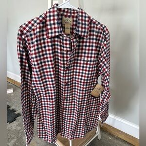 Red and Blue Checkered Men's Casual Shirt
